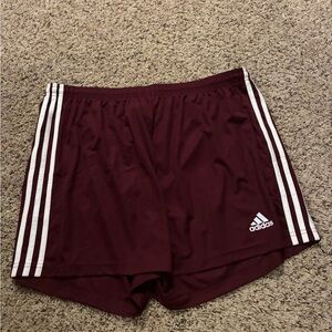 NWT Adidas Women's Maroon Athletic Shorts SQUADRA 21 XL